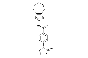 4-(2-ketopyrrolidino)-N-(5,6,7,8-tetrahydro-4H-cyclohepta[b]thiophen-2-yl)benzamide