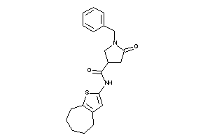 1-benzyl-5-keto-N-(5,6,7,8-tetrahydro-4H-cyclohepta[b]thiophen-2-yl)pyrrolidine-3-carboxamide