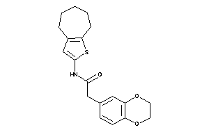 2-(2,3-dihydro-1,4-benzodioxin-6-yl)-N-(5,6,7,8-tetrahydro-4H-cyclohepta[b]thiophen-2-yl)acetamide