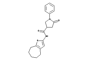 5-keto-1-phenyl-N-(5,6,7,8-tetrahydro-4H-cyclohepta[b]thiophen-2-yl)pyrrolidine-3-carboxamide