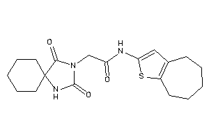 2-(2,4-diketo-1,3-diazaspiro[4.5]decan-3-yl)-N-(5,6,7,8-tetrahydro-4H-cyclohepta[b]thiophen-2-yl)acetamide