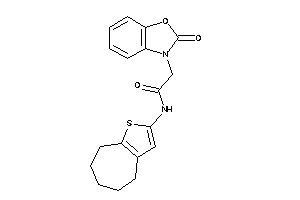 2-(2-keto-1,3-benzoxazol-3-yl)-N-(5,6,7,8-tetrahydro-4H-cyclohepta[b]thiophen-2-yl)acetamide