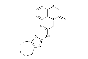 2-(3-keto-1,4-benzoxazin-4-yl)-N-(5,6,7,8-tetrahydro-4H-cyclohepta[b]thiophen-2-yl)acetamide