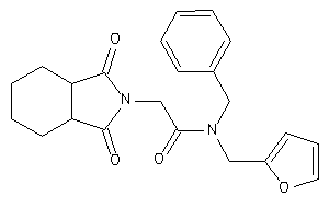 N-benzyl-2-(1,3-diketo-3a,4,5,6,7,7a-hexahydroisoindol-2-yl)-N-(2-furfuryl)acetamide