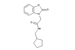 N-(cyclopentylmethyl)-2-(2-keto-1,3-benzoxazol-3-yl)acetamide