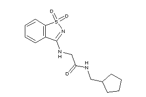 N-(cyclopentylmethyl)-2-[(1,1-diketo-1,2-benzothiazol-3-yl)amino]acetamide