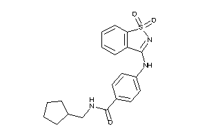 N-(cyclopentylmethyl)-4-[(1,1-diketo-1,2-benzothiazol-3-yl)amino]benzamide