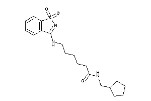 N-(cyclopentylmethyl)-6-[(1,1-diketo-1,2-benzothiazol-3-yl)amino]hexanamide