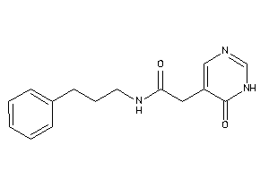 2-(6-keto-1H-pyrimidin-5-yl)-N-(3-phenylpropyl)acetamide