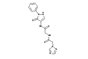 N-(5-keto-1-phenyl-3-pyrazolin-4-yl)-2-[[2-(1,2,4-triazol-1-yl)acetyl]amino]acetamide