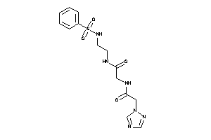 Image of N-[2-(benzenesulfonamido)ethyl]-2-[[2-(1,2,4-triazol-1-yl)acetyl]amino]acetamide