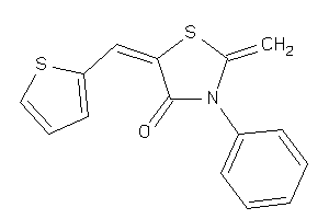 2-methylene-3-phenyl-5-(2-thenylidene)thiazolidin-4-one