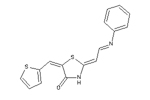 2-(2-phenyliminoethylidene)-5-(2-thenylidene)thiazolidin-4-one