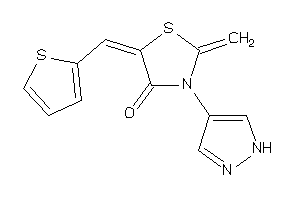 Image of 2-methylene-3-(1H-pyrazol-4-yl)-5-(2-thenylidene)thiazolidin-4-one