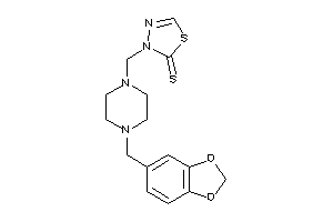 3-[(4-piperonylpiperazino)methyl]-1,3,4-thiadiazole-2-thione