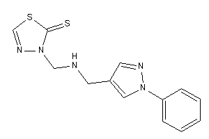 3-[[(1-phenylpyrazol-4-yl)methylamino]methyl]-1,3,4-thiadiazole-2-thione