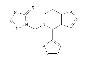 3-[[4-(2-thienyl)-6,7-dihydro-4H-thieno[3,2-c]pyridin-5-yl]methyl]-1,3,4-thiadiazole-2-thione