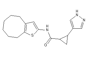 N-(4,5,6,7,8,9-hexahydrocycloocta[b]thiophen-2-yl)-2-(1H-pyrazol-4-yl)cyclopropanecarboxamide