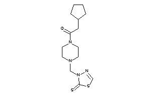 2-cyclopentyl-1-[4-[(2-thioxo-1,3,4-thiadiazol-3-yl)methyl]piperazino]ethanone