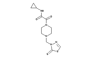 N-cyclopropyl-2-keto-2-[4-[(2-thioxo-1,3,4-thiadiazol-3-yl)methyl]piperazino]acetamide