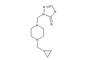 3-[[4-(cyclopropylmethyl)piperazino]methyl]-1,3,4-thiadiazole-2-thione