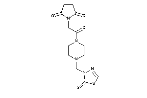 1-[2-keto-2-[4-[(2-thioxo-1,3,4-thiadiazol-3-yl)methyl]piperazino]ethyl]pyrrolidine-2,5-quinone