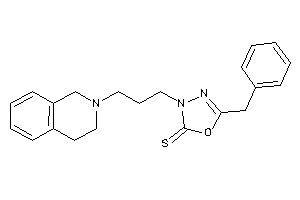 Image of 5-benzyl-3-[3-(3,4-dihydro-1H-isoquinolin-2-yl)propyl]-1,3,4-oxadiazole-2-thione