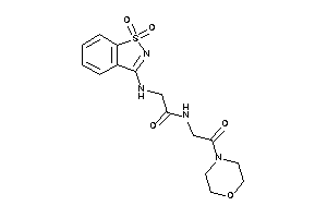 2-[(1,1-diketo-1,2-benzothiazol-3-yl)amino]-N-(2-keto-2-morpholino-ethyl)acetamide