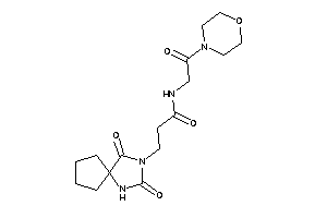 Image of 3-(2,4-diketo-1,3-diazaspiro[4.4]nonan-3-yl)-N-(2-keto-2-morpholino-ethyl)propionamide