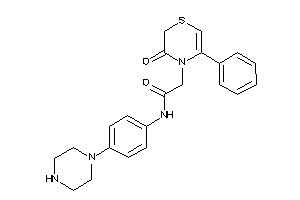 2-(3-keto-5-phenyl-1,4-thiazin-4-yl)-N-(4-piperazinophenyl)acetamide