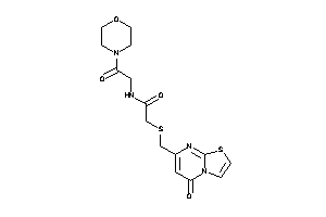 Image of N-(2-keto-2-morpholino-ethyl)-2-[(5-ketothiazolo[3,2-a]pyrimidin-7-yl)methylthio]acetamide