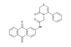 Image of N-(9,10-diketo-2-anthryl)-2-(3-keto-5-phenyl-1,4-thiazin-4-yl)acetamide