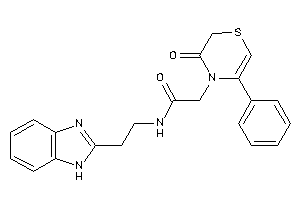 N-[2-(1H-benzimidazol-2-yl)ethyl]-2-(3-keto-5-phenyl-1,4-thiazin-4-yl)acetamide