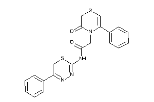 Image of 2-(3-keto-5-phenyl-1,4-thiazin-4-yl)-N-(5-phenyl-6H-1,3,4-thiadiazin-2-yl)acetamide