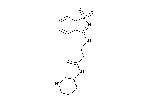 3-[(1,1-diketo-1,2-benzothiazol-3-yl)amino]-N-(3-piperidyl)propionamide