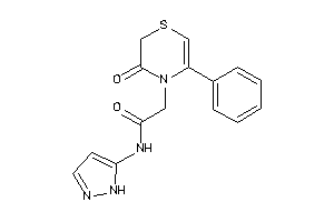 2-(3-keto-5-phenyl-1,4-thiazin-4-yl)-N-(1H-pyrazol-5-yl)acetamide