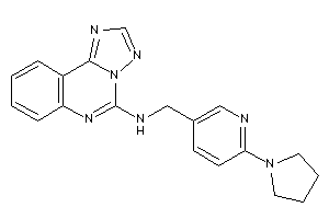 Image of (6-pyrrolidino-3-pyridyl)methyl-([1,2,4]triazolo[1,5-c]quinazolin-5-yl)amine