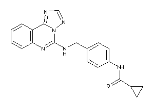 Image of N-[4-[([1,2,4]triazolo[1,5-c]quinazolin-5-ylamino)methyl]phenyl]cyclopropanecarboxamide