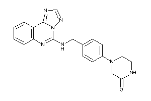 4-[4-[([1,2,4]triazolo[1,5-c]quinazolin-5-ylamino)methyl]phenyl]piperazin-2-one