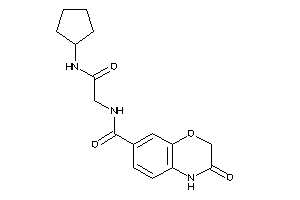 N-[2-(cyclopentylamino)-2-keto-ethyl]-3-keto-4H-1,4-benzoxazine-7-carboxamide