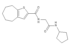 N-[2-(cyclopentylamino)-2-keto-ethyl]-5,6,7,8-tetrahydro-4H-cyclohepta[b]thiophene-2-carboxamide