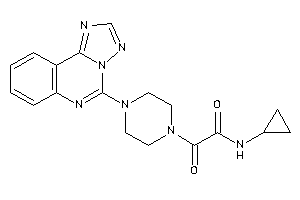 Image of N-cyclopropyl-2-keto-2-[4-([1,2,4]triazolo[1,5-c]quinazolin-5-yl)piperazino]acetamide