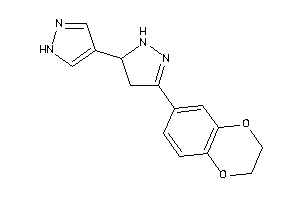 4-[5-(2,3-dihydro-1,4-benzodioxin-7-yl)-2-pyrazolin-3-yl]-1H-pyrazole