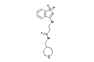 3-[(1,1-diketo-1,2-benzothiazol-3-yl)amino]-N-(4-piperidylmethyl)propionamide