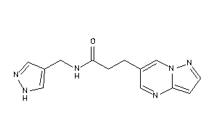 3-pyrazolo[1,5-a]pyrimidin-6-yl-N-(1H-pyrazol-4-ylmethyl)propionamide