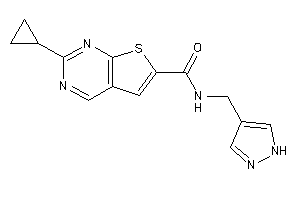 2-cyclopropyl-N-(1H-pyrazol-4-ylmethyl)thieno[2,3-d]pyrimidine-6-carboxamide