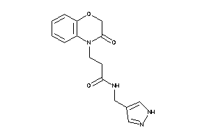 3-(3-keto-1,4-benzoxazin-4-yl)-N-(1H-pyrazol-4-ylmethyl)propionamide