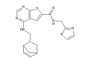 4-(5-bicyclo[2.2.1]hept-2-enylmethylamino)-N-(thiazol-2-ylmethyl)thieno[2,3-d]pyrimidine-6-carboxamide