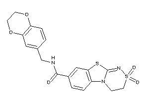 Image of N-(2,3-dihydro-1,4-benzodioxin-6-ylmethyl)-2,2-diketo-3,4-dihydro-[1,2,4]thiadiazino[3,4-b][1,3]benzothiazole-8-carboxamide