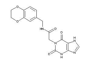 N-(2,3-dihydro-1,4-benzodioxin-6-ylmethyl)-2-(2,6-diketo-3,7-dihydropurin-1-yl)acetamide